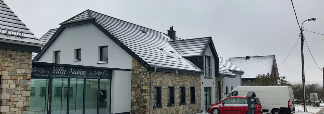 De eerste sneeuw in de Ardennen