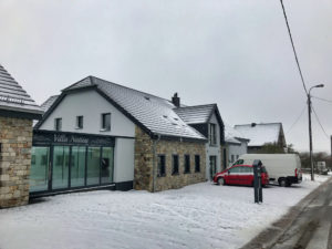 De eerste sneeuw in de Ardennen